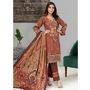 Light Brown Printed Khaddar Suit