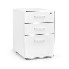 White Stow 3-Drawer File Cabinet,White