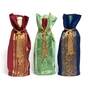 Silk Dupioni Wine Bag with ...