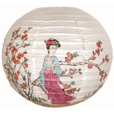 16" Beauty and Flowers Paper Lantern