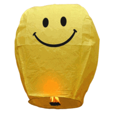 Eclipse Smiley Face  Sky Lantern