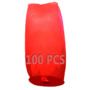100 Cynlinder Red Sky Lanterns