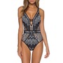  Reveal Plunge One-Piece Swimsuit, Main, color, BLACK