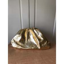 GOLD LEATHER Pouch  Gold Leather Clutch  Gold Leather Bag  image 0