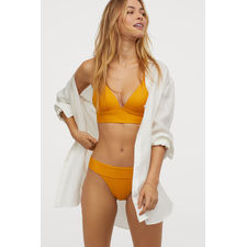 Cheeky Bikini Bottoms - Yellow/ribbed - Ladies