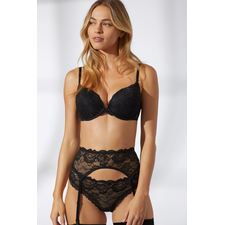 Lace Garter Belt - Black - Ladies