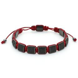 Red Flat Bead Bracelet