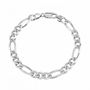 Sterling Silver 7.6mm Diamond Cut Figaro Link Bracelet