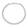 Sterling Silver 4.6mm Diamond Cut Marina Link Bracelet