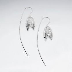 Drooping Bloom Silver Earri...