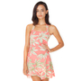 Buy Motel Marilyn Halter Neck Playsuit in Pink Palm Leaf Print at Motel Rocks
