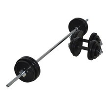 "65KG RUBBER BARBELL & DUMBBELL COMBO SET "