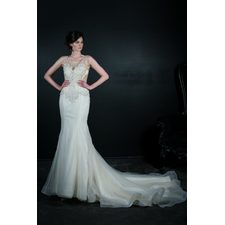 BELLA – Satin Off-Shoulder Mermaid Wedding Dresses with Detachable Skirt
