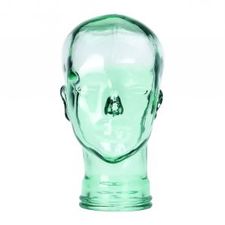 Recycled Glass Mannequin Head Clear 29cm