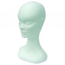 Female Polystyrene Mannequin Heads - White