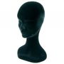 Female Polystyrene Mannequin Heads - Black Flocked