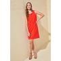 Women's Sleeveless Vermilion Dress