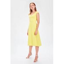 Women's Yellow Midi Dress