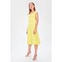 Women's Yellow Midi Dress