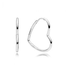  Asymmetric Hearts of Love Hoop Earrings, Medium