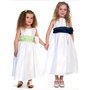 2017 Flower Girl Dresses Long White Bowknot Flower Taffeta JKF028
