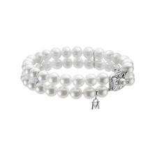 MIKIMOTO 6.5-7mm Akoya Cultured Pearl Double Strand Bracelet