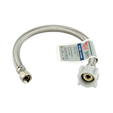 9″ Braided Hose Toilet Connector 3/8″ OD Comp. x 7/8″ Ballcock