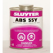 Sluyter Yellow ABS Cement 55Y w/ Dauber, 125 ml