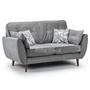 2 Piece Grey Fabric Sofa Set - SD081