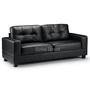 3 Seat Black Leather Sofa - SD124