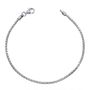 Sterling Silver 2mm Rounded Box Link Bracelet