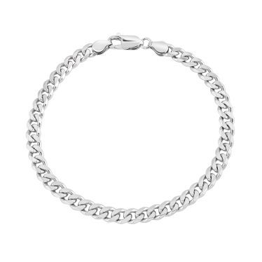 Sterling Silver 5.4mm Diamo...