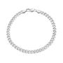 Sterling Silver 5.4mm Diamond Cut Curb Link Bracelet