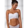 Lace Bandeau Bra - White 