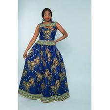 Nina African Print Maxi Dress