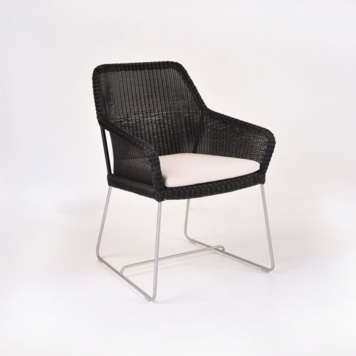 Wicker Dining Chair with Cu...