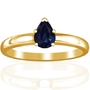 Pear Shape Blue Sapphire Solitaire Ring (0.56cts) (Item# R40065BS)