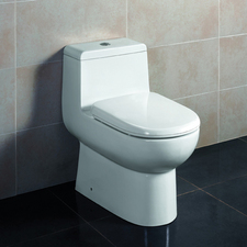 Floor-Standing elongated one-piece porcelain toilet with siphonic dual flush system - 4288-001