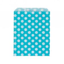 Aqua Polka Dot Paper Bags