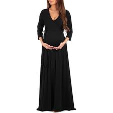 Maternity Clothing – Maxi Faux Wrap With Adjustable Belt | Mother Bee Maternity