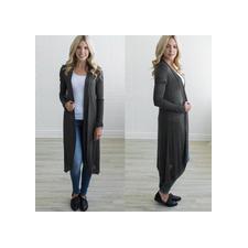 Long Knitted Cardigan Slim Solid Sweater Jacket