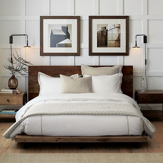 Atwood Bed without Bookcase Footboard | Crate and Barrel