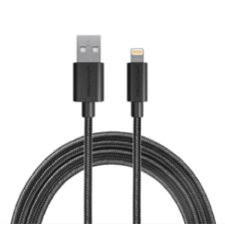 RAVPower 2m Nylon Yarn Braided Lightning Cable Black