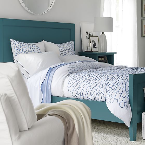 Harbor Blue Bed | Crate and Barrel