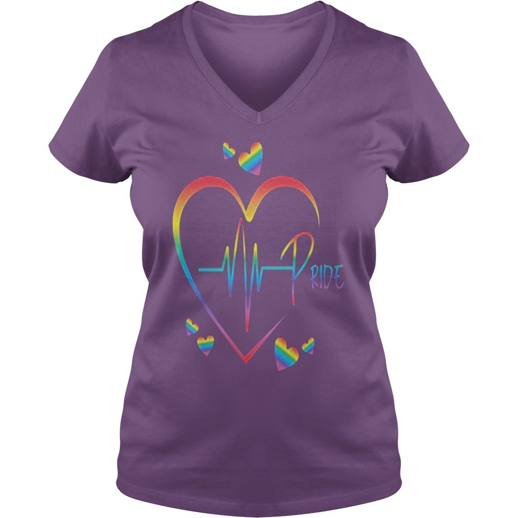 RAINBOW HEARTBEAT LGBT T-SHIRT
