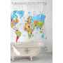 World Map Shower Curtain