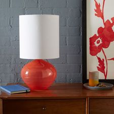 Nook Glass Vessel Table Lamp - Bergamot | West Elm