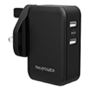 RAVPower 24W Dual Port Wall Charger UK Black