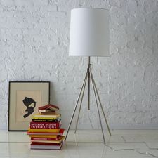 Adjustable Metal Floor Lamp - Polished Nickel | West Elm
