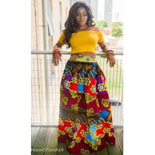 Ada Patchwork Maxi Skirt Online